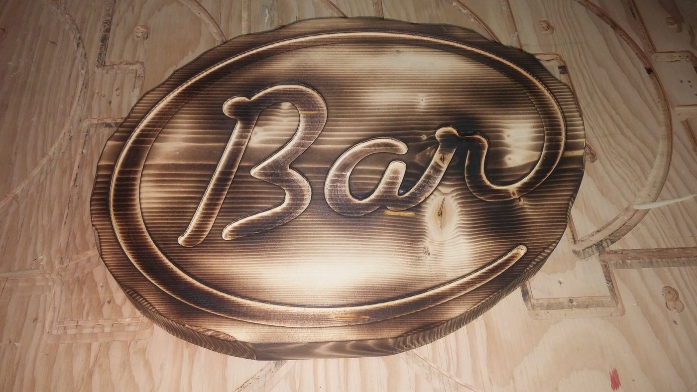 Enseigne ovale « Bar »
